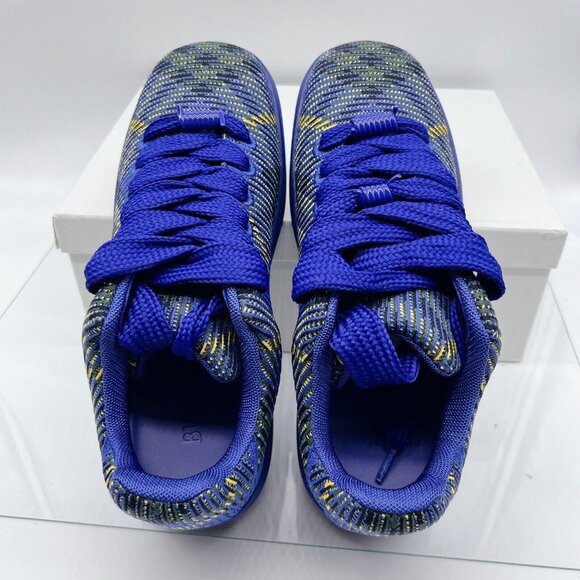 Burberry Box Knit Low Up Men’s Sneakers Blue Check Lace Up EU 45 US 12 - Picture 11 of 12